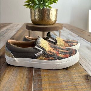 Vans Classic Slip-on Cali Tapestry Cactus Unisex Style Sheoes